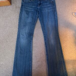 Boot Cut Women's Jeans in Dark Blue Wash